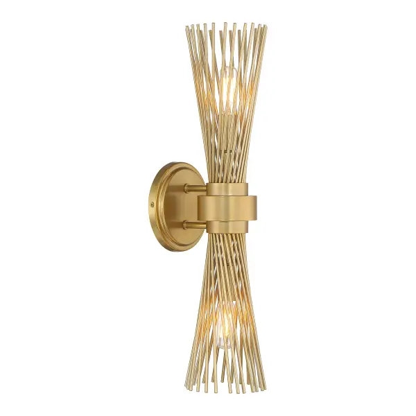 Longfellow Two Light Wall Sconce in Burnished Brass - Image 4