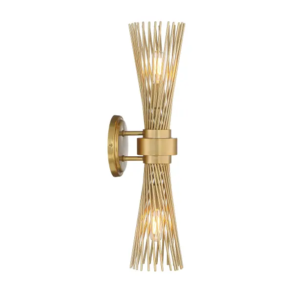 Longfellow Two Light Wall Sconce in Burnished Brass - Image 5