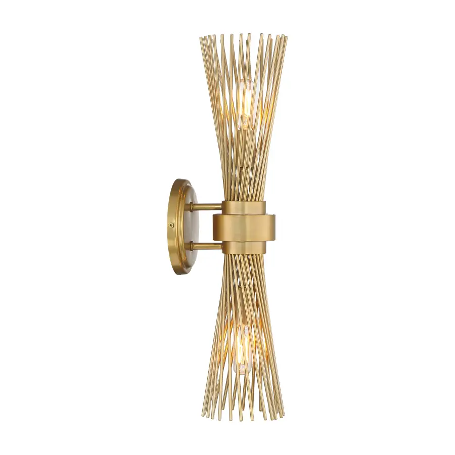 Longfellow Two Light Wall Sconce in Burnished Brass - Image 5