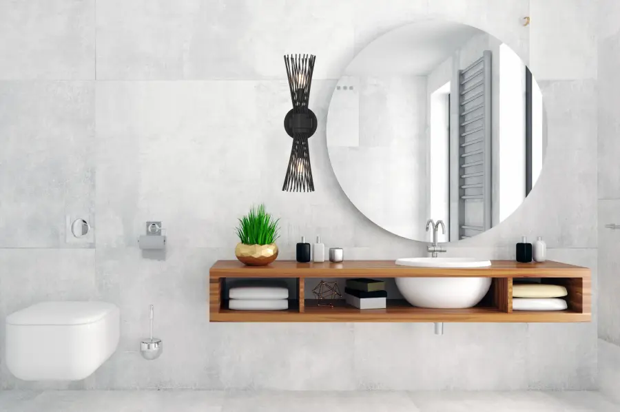 Longfellow 2-Light Wall Sconce in Matte Black - Image 6