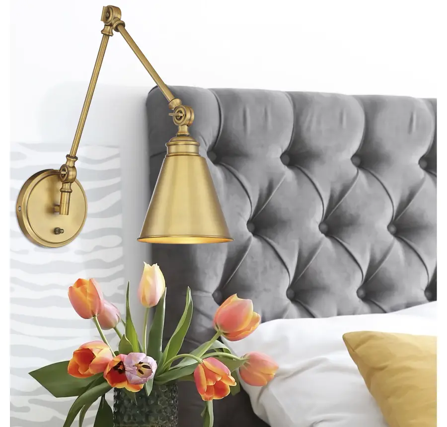 Morland Adjustable Wall Sconce in Warm Brass - Image 3
