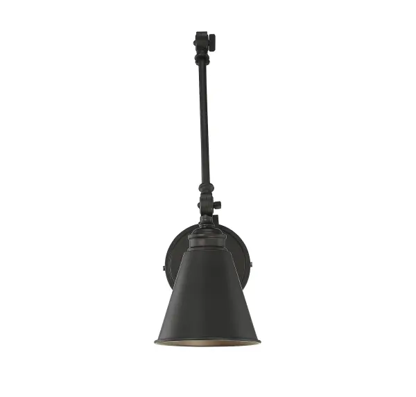 Morland 1-Light Adjustable Wall Sconce in Matte Black - Image 5