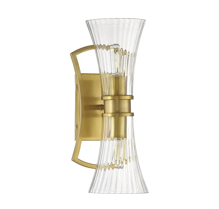 Bennington 2-Light Wall Sconce in Warm Brass - Image 2