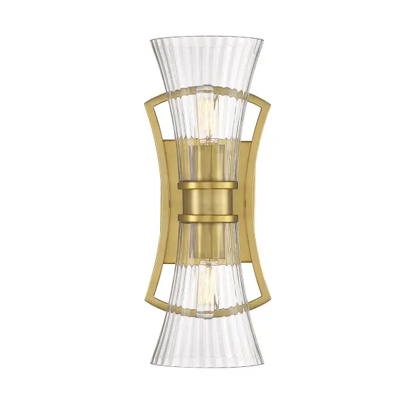 Bennington 2-Light Wall Sconce in Warm Brass - Image 3