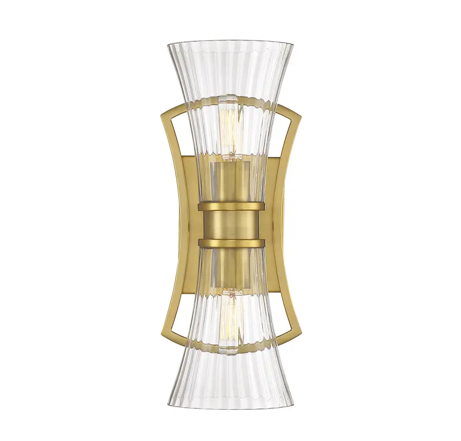 Bennington 2-Light Wall Sconce in Warm Brass - Image 3