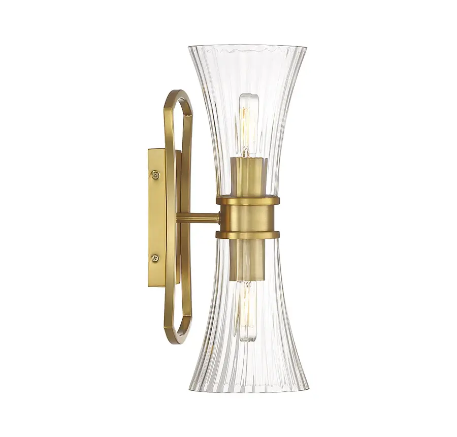 Bennington 2-Light Wall Sconce in Warm Brass - Image 5