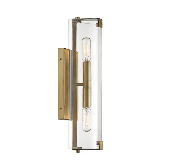 Winfield Two Light Wall Sconce in Warm Brass - Image 3