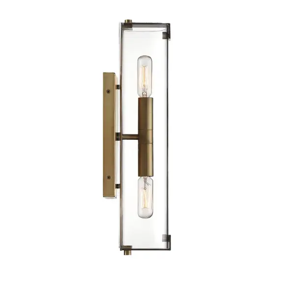 Winfield Two Light Wall Sconce in Warm Brass - Image 4