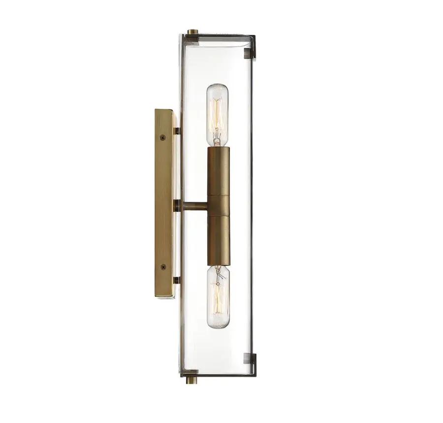 Winfield Two Light Wall Sconce in Warm Brass - Image 4