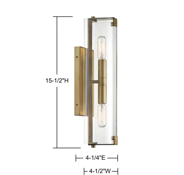 Winfield Two Light Wall Sconce in Warm Brass - Image 5