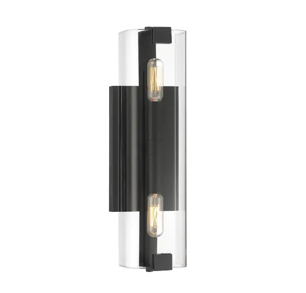 Winfield 2-Light Wall Sconce in Matte Black - Image 1