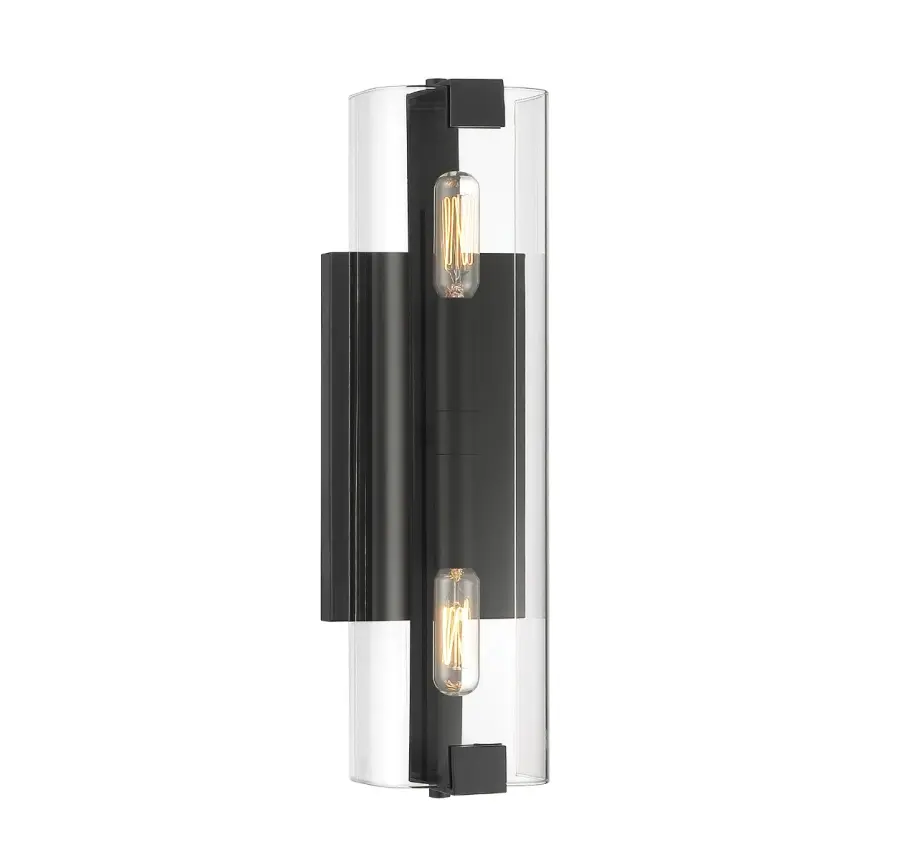 Winfield 2-Light Wall Sconce in Matte Black - Image 1