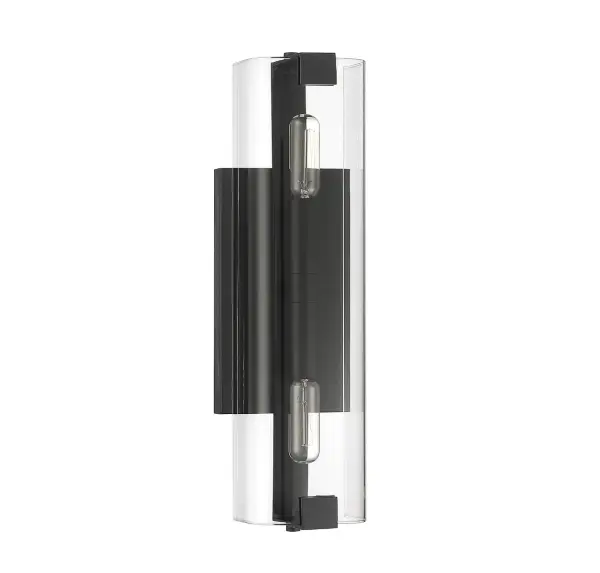 Winfield 2-Light Wall Sconce in Matte Black - Image 2