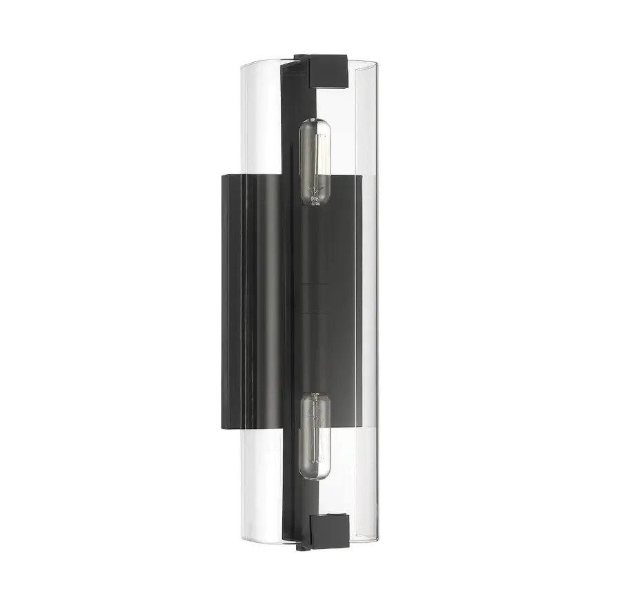 Winfield 2-Light Wall Sconce in Matte Black - Image 2