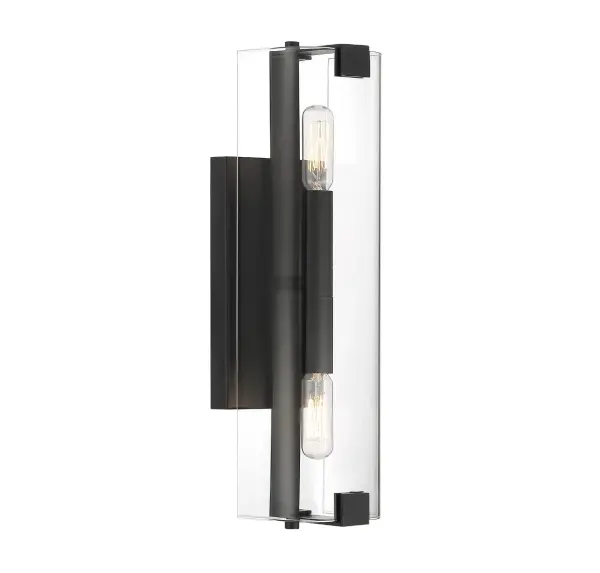 Winfield 2-Light Wall Sconce in Matte Black - Image 4