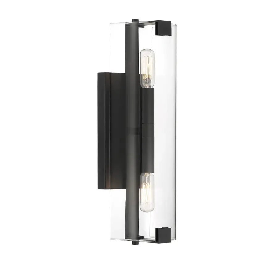 Winfield 2-Light Wall Sconce in Matte Black - Image 4