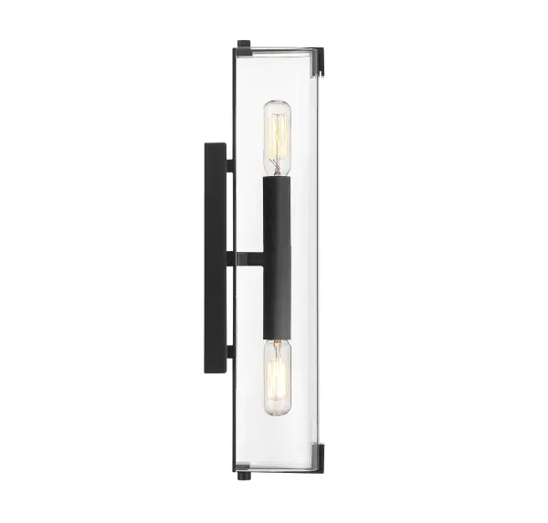 Winfield 2-Light Wall Sconce in Matte Black - Image 5