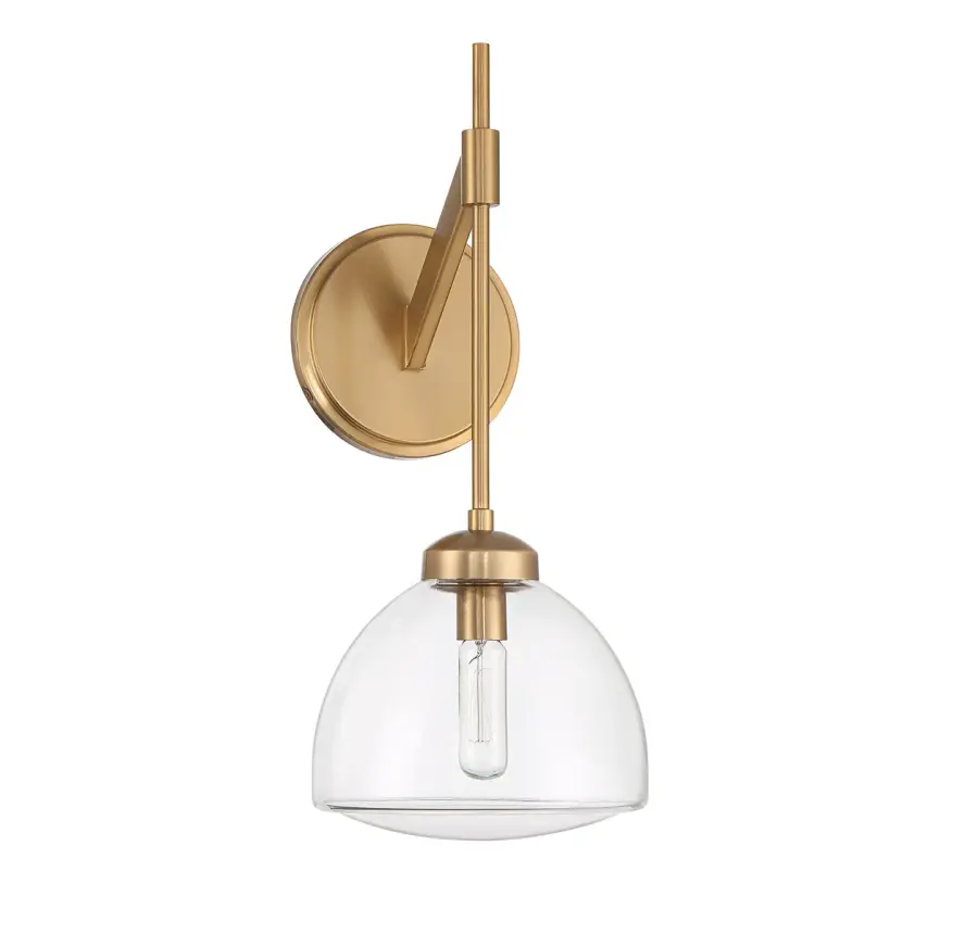 Corbin 1-Light Wall Sconce in Warm Brass - Image 2