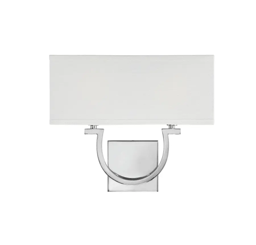 Rhodes Two Light Wall Sconce in Polished Nickel - Image 1