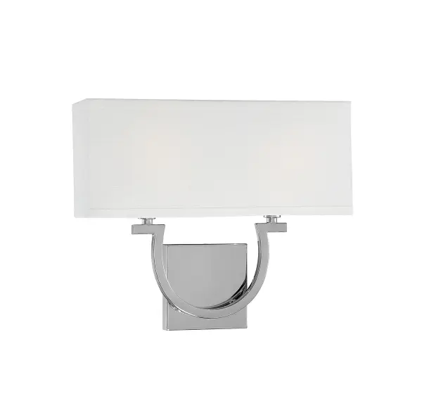 Rhodes Two Light Wall Sconce in Polished Nickel - Image 3