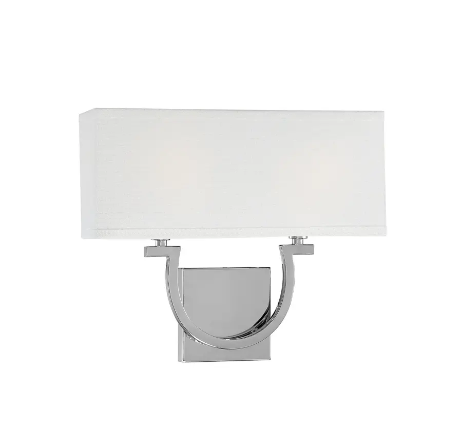 Rhodes Two Light Wall Sconce in Polished Nickel - Image 3