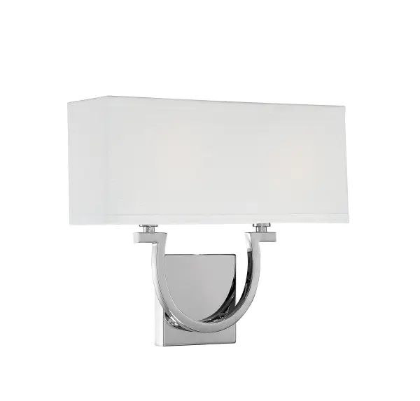 Rhodes Two Light Wall Sconce in Polished Nickel - Image 4