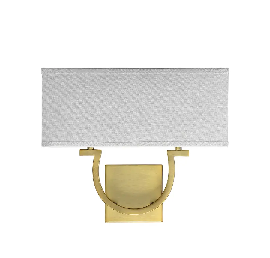 Rhodes 2-Light Wall Sconce in Warm Brass - Image 2