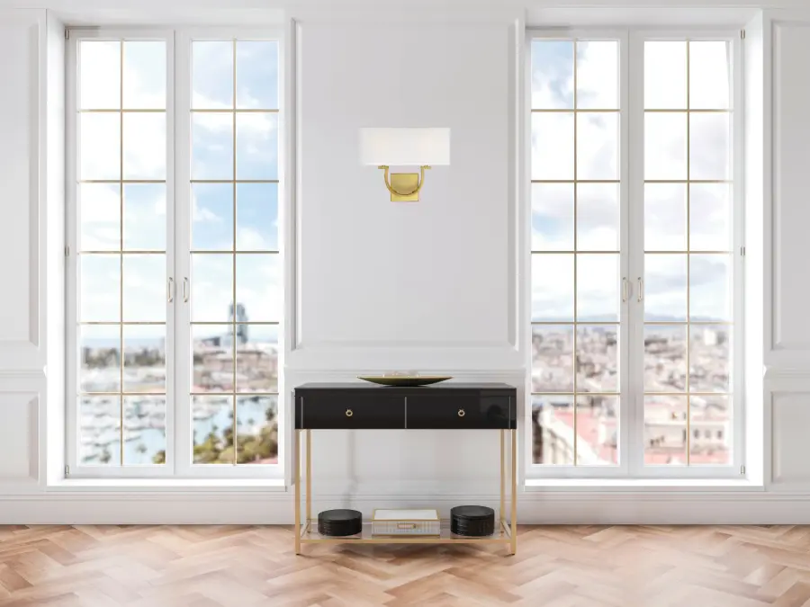 Rhodes 2-Light Wall Sconce in Warm Brass - Image 6