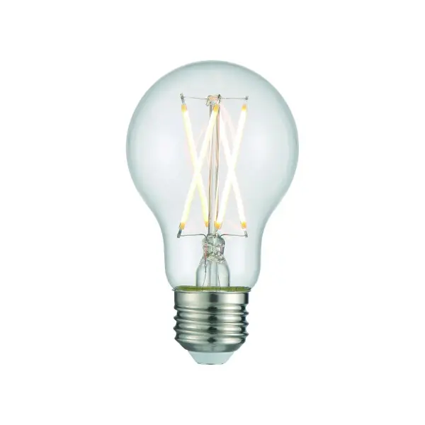 This 9W LED A19 bulb delivers 1159 lumens of warm 3000K light with a 90 CRI rating, making it ideal for residential and commercial spaces where color accuracy matters. Dimmable and energy-efficient with a 15,000-hour lifespan.