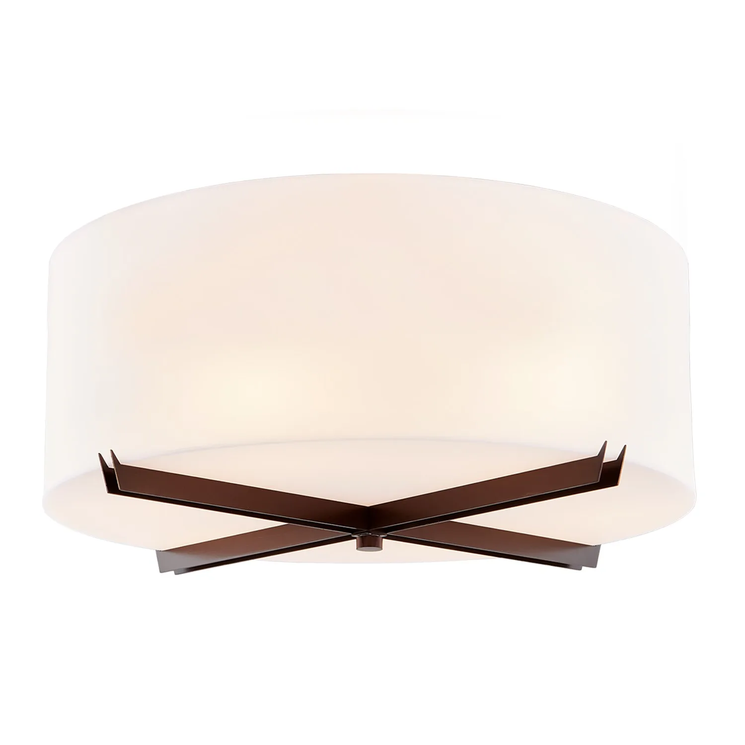 Acryluxe Six Light Flush-Mount in Dark Bronze