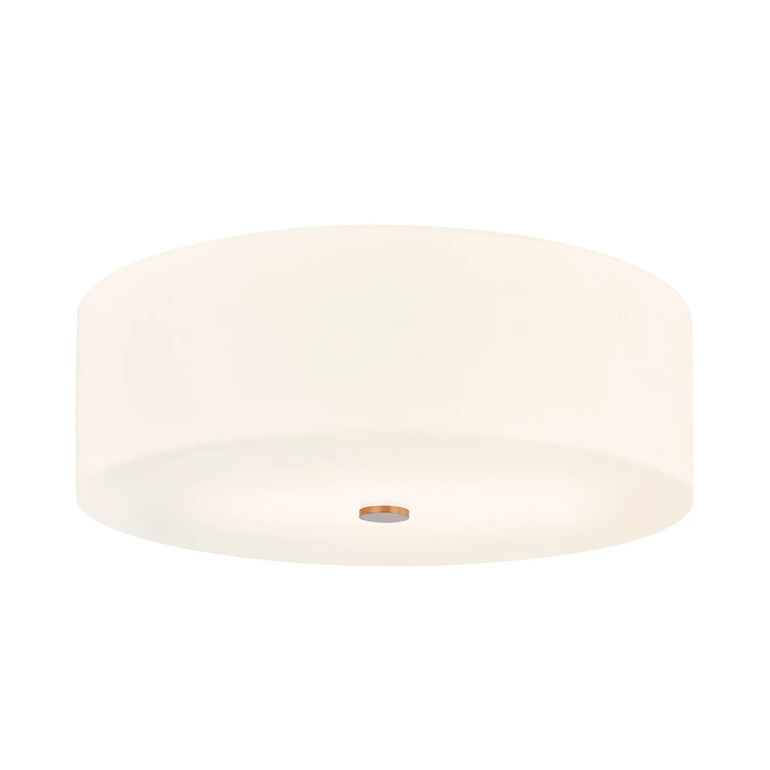 Acryluxe Five Light Flush-Mount in Brushed Brass
