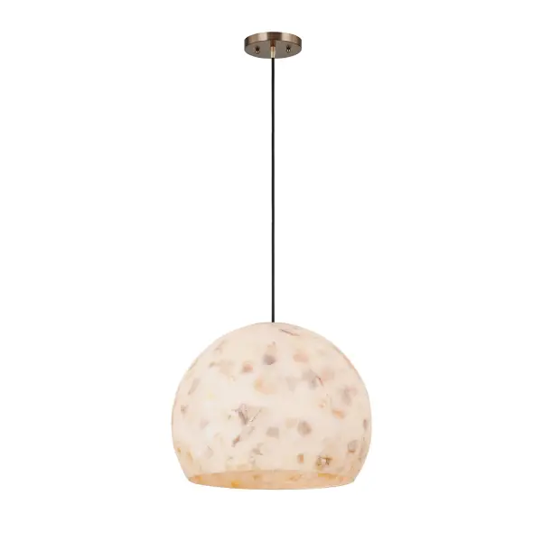 Collection: Alabaster Rocks! Finish: Brushed Brass Glass: Alabaster Rocks Width: 13.00" Height: 10.00" Canopy: 5" Dia. x 1" H Number of Bulbs: 1 Maximum Wattage: 60.00 W Bulb Base: E26 Voltage: 120.00 V Safety Rating: Damp