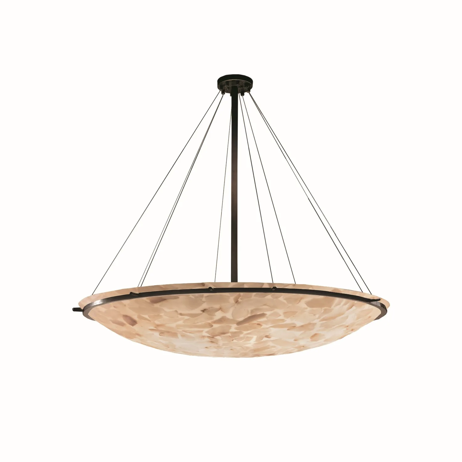 Alabaster Rocks 12 Light Pendant in Dark Bronze