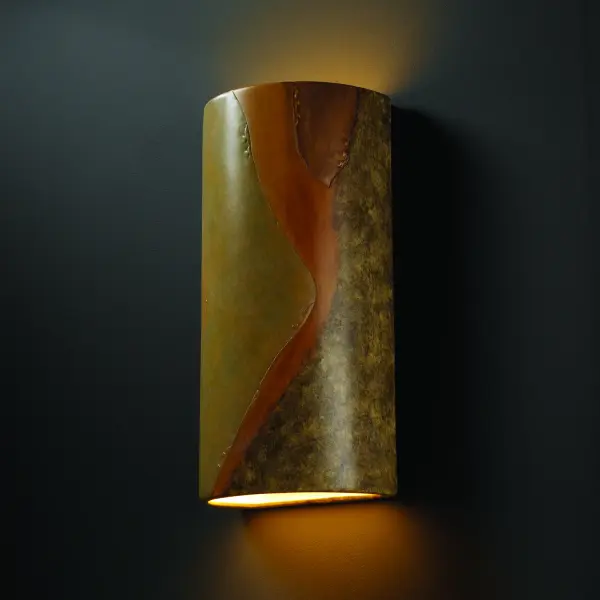 Collection: Ambiance Finish: Harvest Yellow Slate Notes: This item is available in up to 30 hand-painted finishes, as well as unfinished ceramic bisque (BIS) which is paintable Width: 10.75" Height: 21.00" Extension from Wall: 6.75" Top to Outlet: 10.50" Number of Bulbs: 2 Maximum Wattage: 100.00 W Bulb Type: A19 Bulb Base: E26-Medium Country of Origin: USA Safety Listing: Wet