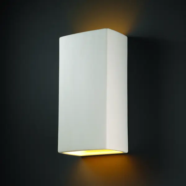 Collection: Ambiance Finish: Bisque Notes: This item is available in up to 30 hand-painted finishes, as well as unfinished ceramic bisque (BIS) which is paintable Width: 11.00" Height: 21.00" Extension from Wall: 6.75" Top to Outlet: 10.50" Number of Bulbs: 2 Maximum Wattage: 100.00 W Bulb Type: A19 Bulb Base: E26-Medium Country of Origin: USA Safety Listing: Wet