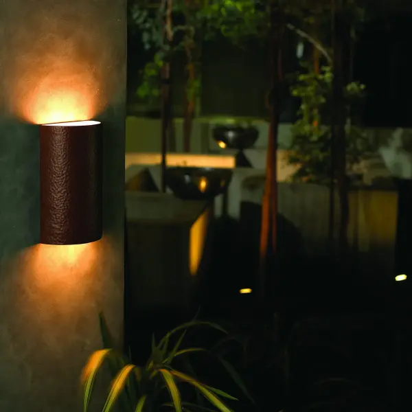 Ceramic Large Cylinder Wall Sconce - Open Top & Bottom (Outdoor)