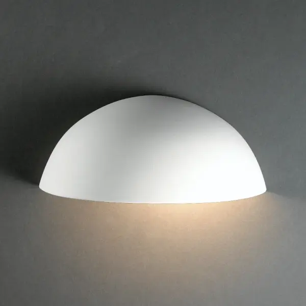 Collection: Ambiance Finish: Bisque Notes: This item is available in up to 30 hand-painted finishes, as well as unfinished ceramic bisque (BIS) which is paintable Width: 10.50" Height: 4.50" Extension from Wall: 5.00" Top to Outlet: 2.25" Number of Bulbs: 1 Maximum Wattage: 100.00 W Bulb Type: A19 Bulb Base: E26-Medium Country of Origin: USA Safety Listing: Wet