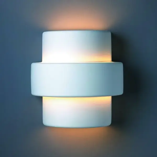 Collection: Ambiance Finish: Bisque Notes: This item is available in up to 30 hand-painted finishes, as well as unfinished ceramic bisque (BIS) which is paintable Width: 10.50" Height: 10.50" Extension from Wall: 6.50" Top to Outlet: 5.25" Number of Bulbs: 1 Maximum Wattage: 100.00 W Bulb Type: A19 Bulb Base: E26-Medium Country of Origin: USA Safety Listing: Wet
