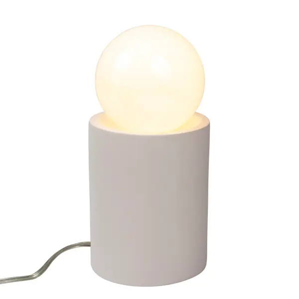 Collection: Portable Finish: Bisque Width: 5.50" Height: 11.50" Number of Bulbs: 1 Maximum Wattage: 60.00 W Bulb Type: E26 Bulb Base: E26 Country of Origin: USA Safety Rating: Damp