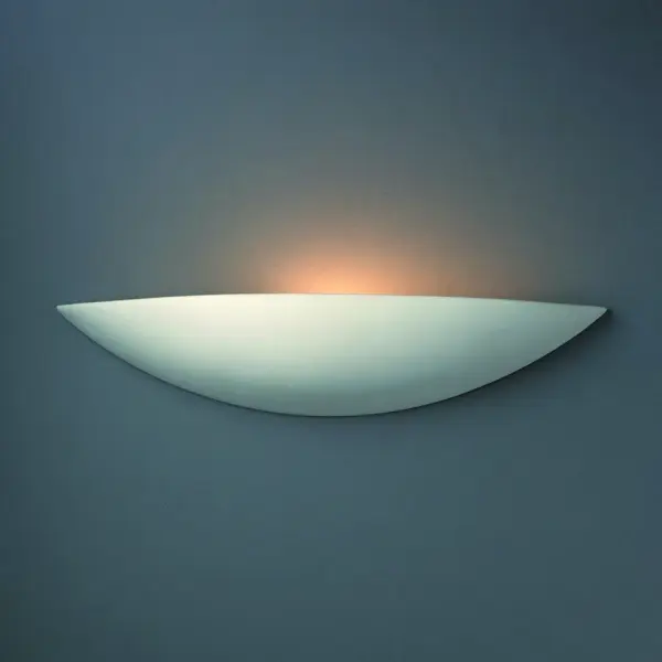 Collection: Ambiance Finish: Bisque Notes: This item is available in up to 30 hand-painted finishes, as well as unfinished ceramic bisque (BIS) which is paintable Width: 18.75" Height: 3.75" Extension from Wall: 4.00" Top to Outlet: 2.00" Number of Bulbs: 1 Maximum Wattage: 100.00 W Bulb Type: A19 Bulb Base: E26-Medium Country of Origin: USA Safety Listing: Damp ADA