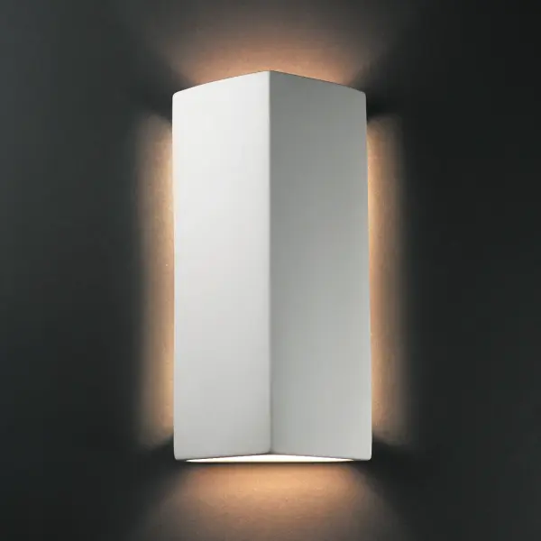Collection: Ambiance Finish: Bisque Notes: This item is available in up to 30 hand-painted finishes, as well as unfinished ceramic bisque (BIS) which is paintable Width: 7.00" Height: 13.25" Extension from Wall: 4.00" Top to Outlet: 4.50" Number of Bulbs: 2 Maximum Wattage: 100.00 W Bulb Type: A19 Bulb Base: E26-Medium Country of Origin: USA Safety Listing: Damp ADA
