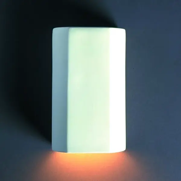 Collection: Ambiance Finish: Bisque Notes: This item is available in up to 30 hand-painted finishes, as well as unfinished ceramic bisque (BIS) which is paintable Width: 5.75" Height: 9.25" Extension from Wall: 4.00" Top to Outlet: 4.75" Number of Bulbs: 1 Maximum Wattage: 100.00 W Bulb Type: A19 Bulb Base: E26-Medium Country of Origin: USA Safety Listing: Wet ADA
