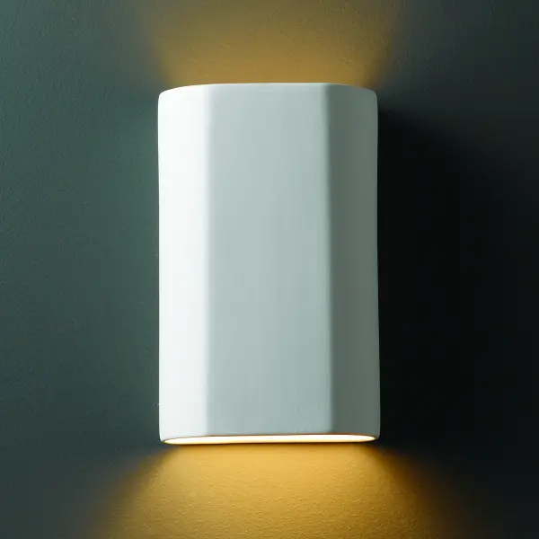 Collection: Ambiance Finish: Bisque Notes: This item is available in up to 30 hand-painted finishes, as well as unfinished ceramic bisque (BIS) which is paintable Width: 5.75" Height: 9.25" Extension from Wall: 4.00" Top to Outlet: 4.75" Number of Bulbs: 1 Maximum Wattage: 150.00 W Bulb Type: A21 Bulb Base: Medium Country of Origin: USA Safety Listing: Damp ADA