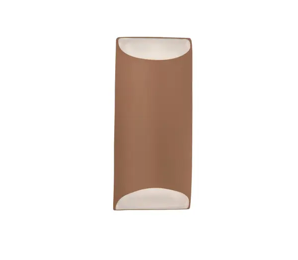Collection: Ambiance Finish: Adobe Width: 7.00" Height: 13.75" Extension from Wall: 4.00" Number of Bulbs: 2 Maximum Wattage: 100.00 W Bulb Type: A19 Country of Origin: USA Safety Listing: UL Safety Rating: Damp ADA