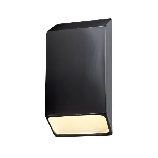 Collection: Ambiance Finish: Gloss Black w/Matte White Width: 7.00" Height: 14.00" Extension from Wall: 3.75" Top to Outlet: 7.00" Maximum Wattage: 24.00 W Bulb Type: LED Light Source: LED Light Output: 2000.00 lm Color Temperature: 3000 K CRI: 90 Country of Origin: USA Safety Listing: Damp Safety Rating: UL ADA LED