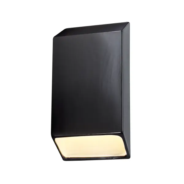 Collection: Ambiance Finish: Gloss Black w/Matte White Width: 7.00" Height: 14.00" Extension from Wall: 3.75" Top to Outlet: 7.00" Maximum Wattage: 24.00 W Bulb Type: LED Light Source: LED Light Output: 2000.00 lm Color Temperature: 3000 K CRI: 90 Country of Origin: USA Safety Listing: Wet ADA Dark Sky LED