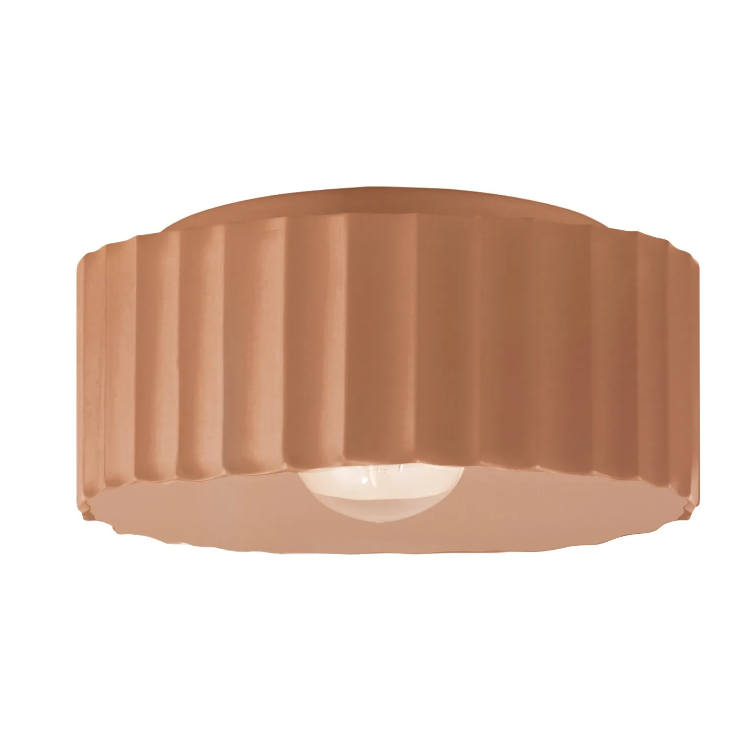 Radiance One Light Flush-Mount in Adobe