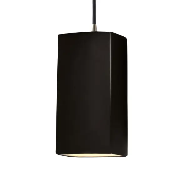 Collection: Radiance Finish: Carbon - Matte Black Width: 5.50" Height: 10.25" Length: 5.50" Canopy: .75" H x 5" Dia. Number of Bulbs: 1 Maximum Wattage: 40.00 W Bulb Type: A19 Country of Origin: USA Safety Rating: Damp