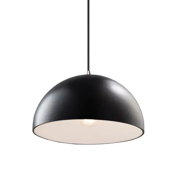 Collection: Radiance Finish: Carbon - Matte Black Width: 12.50" Height: 5.50" Canopy: .75" H x 5" Dia. Number of Bulbs: 1 Maximum Wattage: 40.00 W Bulb Type: E26 Bulb Base: E26 Country of Origin: USA Safety Rating: Damp