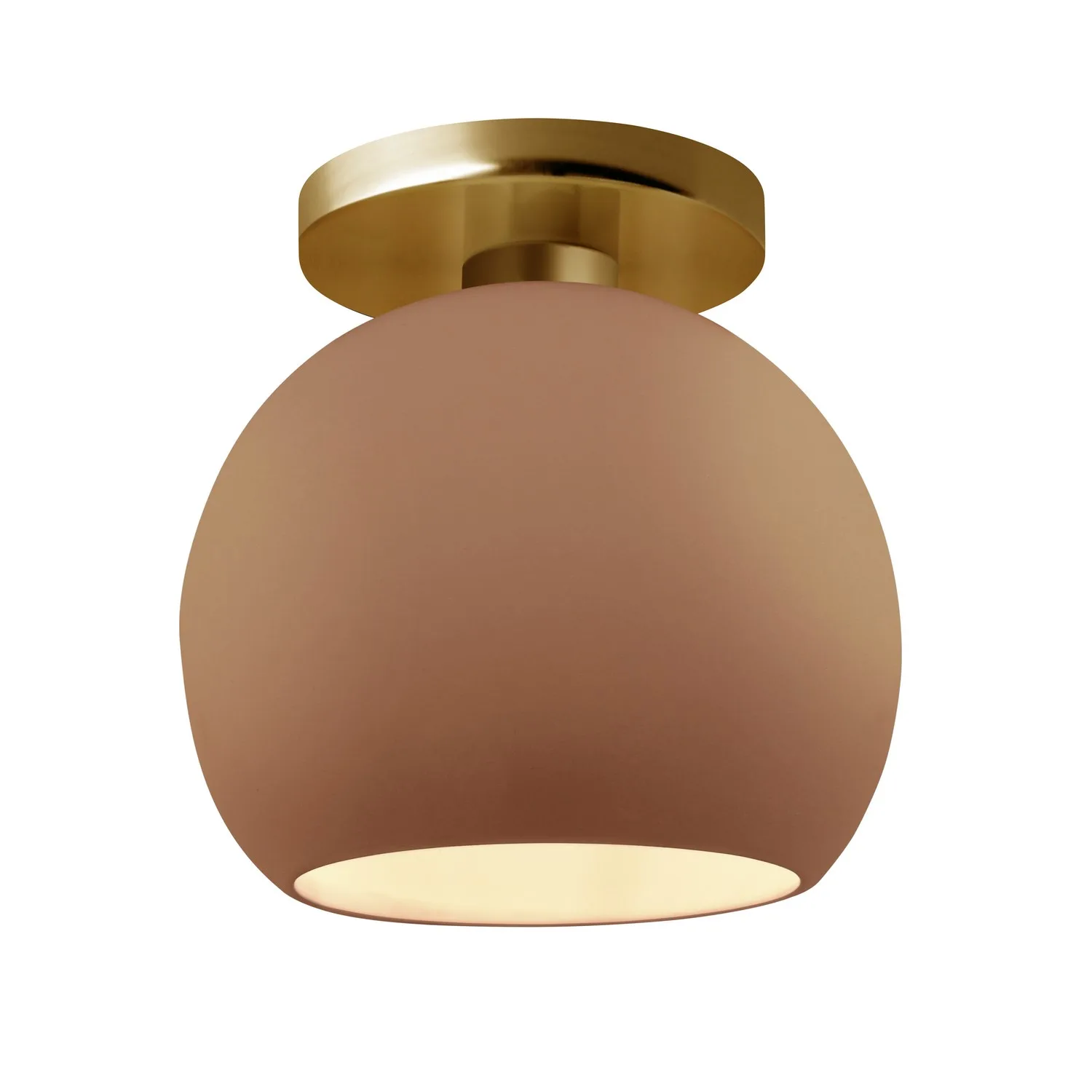 Radiance One Light Semi-Flush Mount in Adobe